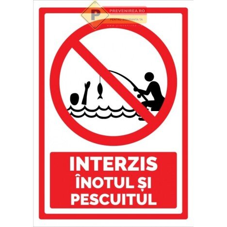 Semn pentru inot si pescuit